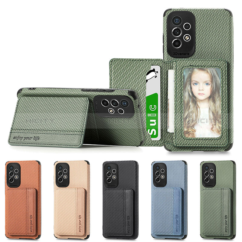 Ultra-thin Silicone Gel Soft Case Cover with Magnetic S01D for Samsung Galaxy A73 5G