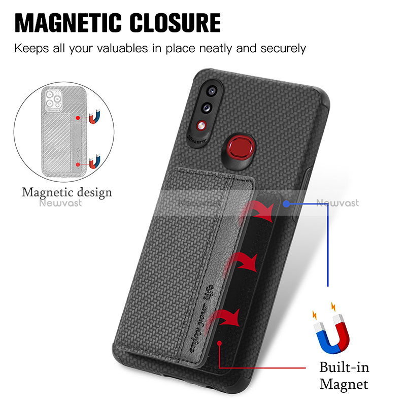 Ultra-thin Silicone Gel Soft Case Cover with Magnetic S01D for Samsung Galaxy M01s