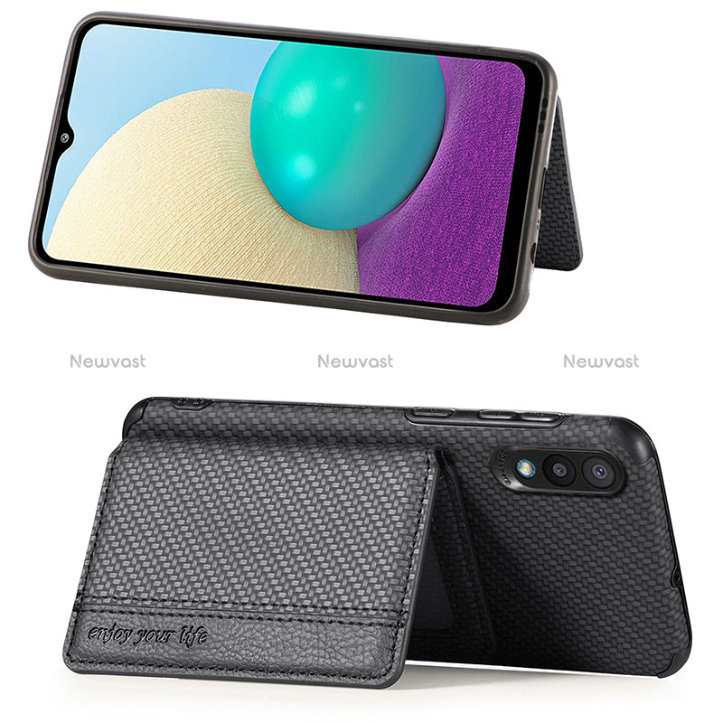 Ultra-thin Silicone Gel Soft Case Cover with Magnetic S01D for Samsung Galaxy M02