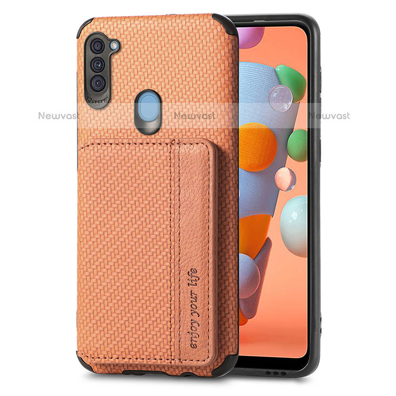 Ultra-thin Silicone Gel Soft Case Cover with Magnetic S01D for Samsung Galaxy M11