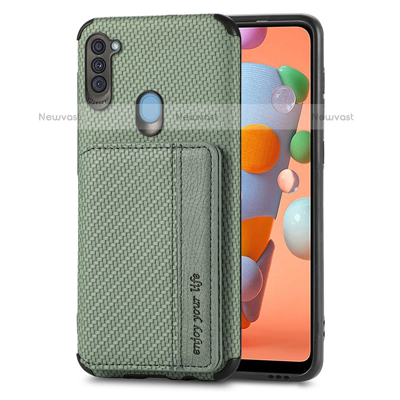 Ultra-thin Silicone Gel Soft Case Cover with Magnetic S01D for Samsung Galaxy M11