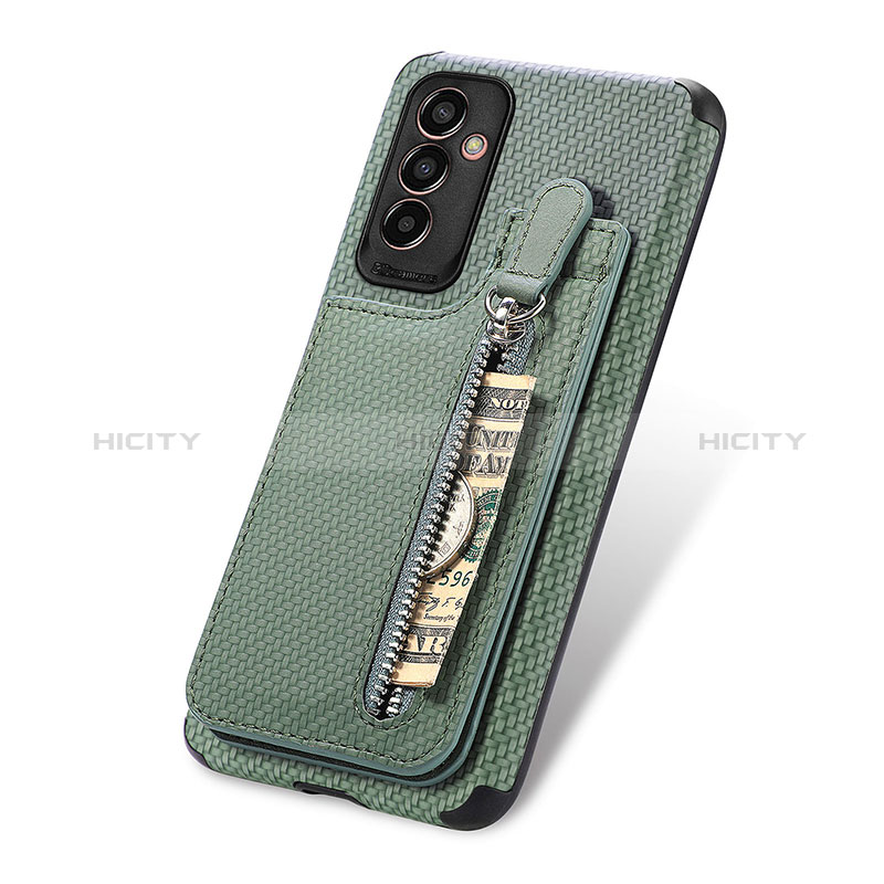 Ultra-thin Silicone Gel Soft Case Cover with Magnetic S01D for Samsung Galaxy M13 4G Green