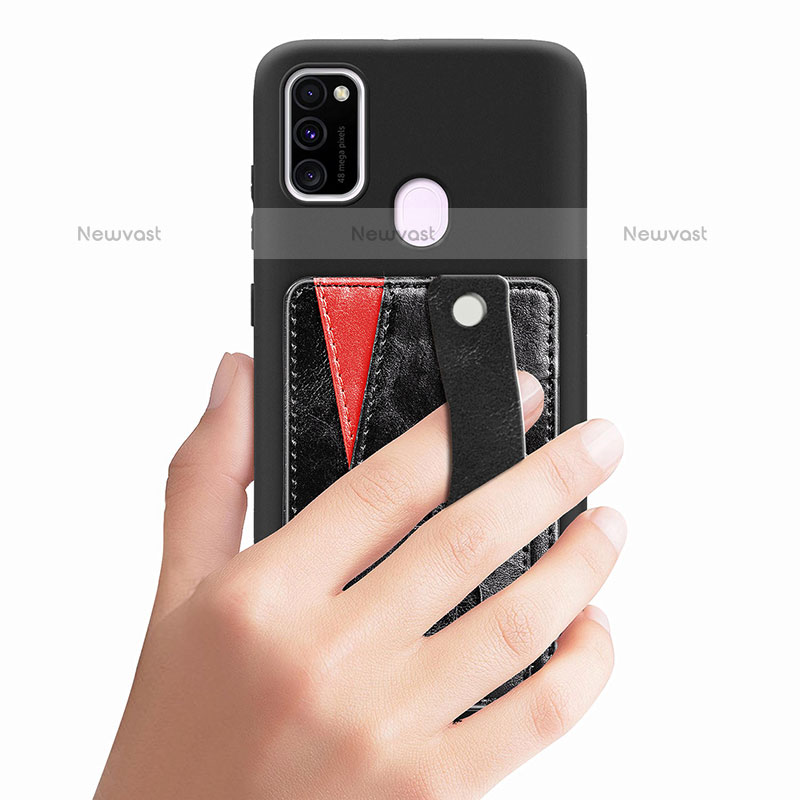 Ultra-thin Silicone Gel Soft Case Cover with Magnetic S01D for Samsung Galaxy M30s