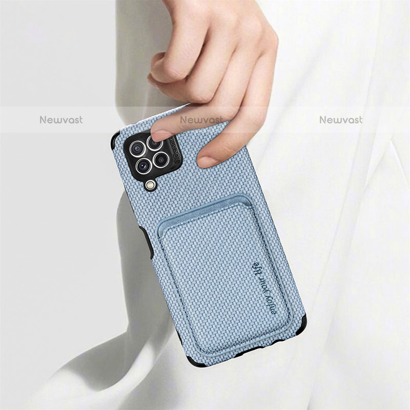 Ultra-thin Silicone Gel Soft Case Cover with Magnetic S01D for Samsung Galaxy M32 4G