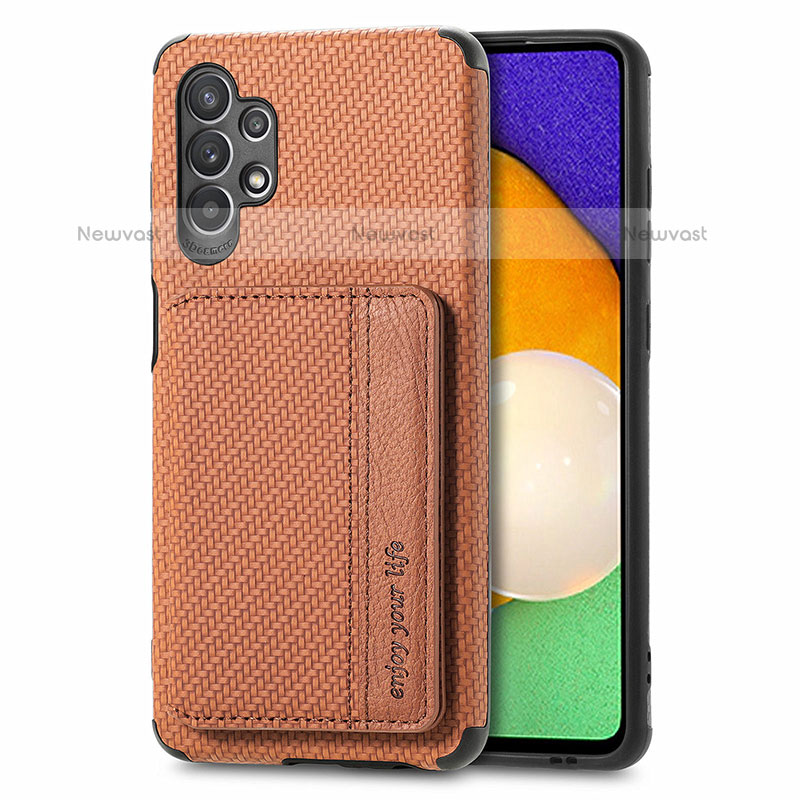 Ultra-thin Silicone Gel Soft Case Cover with Magnetic S01D for Samsung Galaxy M32 5G
