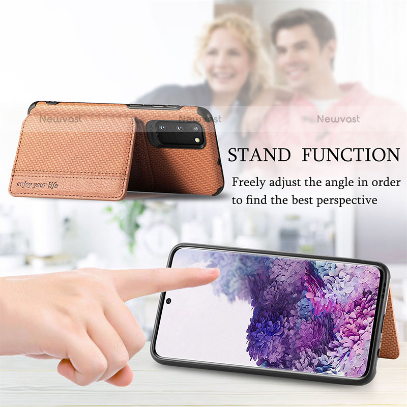 Ultra-thin Silicone Gel Soft Case Cover with Magnetic S01D for Samsung Galaxy S20 5G