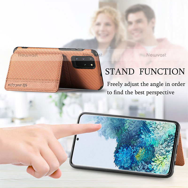 Ultra-thin Silicone Gel Soft Case Cover with Magnetic S01D for Samsung Galaxy S20 Plus 5G