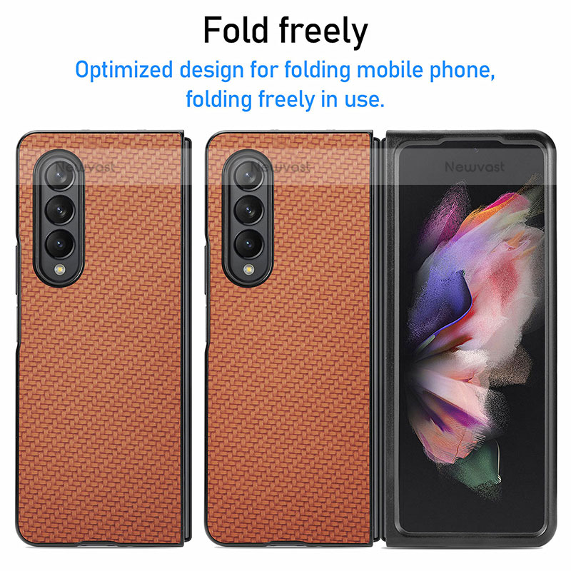 Ultra-thin Silicone Gel Soft Case Cover with Magnetic S01D for Samsung Galaxy Z Fold3 5G