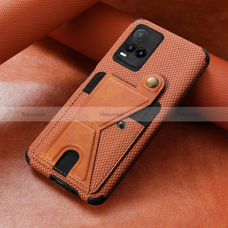 Ultra-thin Silicone Gel Soft Case Cover with Magnetic S01D for Vivo Y21s