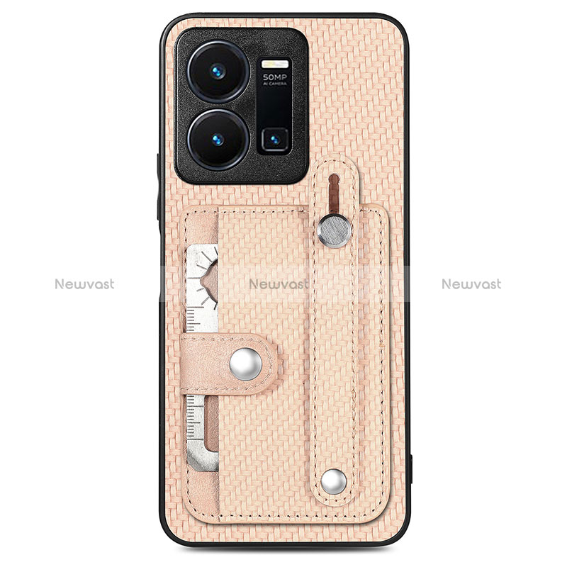 Ultra-thin Silicone Gel Soft Case Cover with Magnetic S01D for Vivo Y35 4G