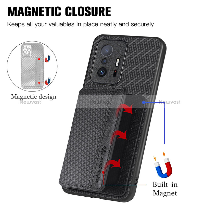 Ultra-thin Silicone Gel Soft Case Cover with Magnetic S01D for Xiaomi Mi 11T Pro 5G