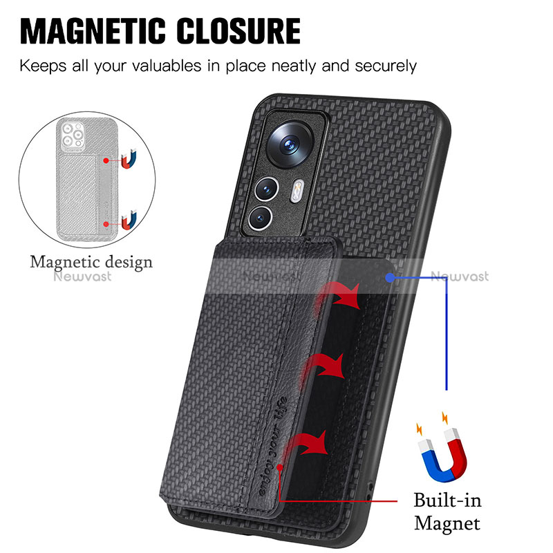 Ultra-thin Silicone Gel Soft Case Cover with Magnetic S01D for Xiaomi Mi 12T Pro 5G