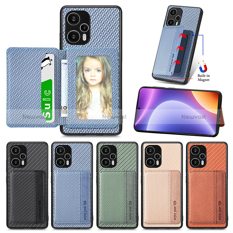 Ultra-thin Silicone Gel Soft Case Cover with Magnetic S01D for Xiaomi Poco F5 5G