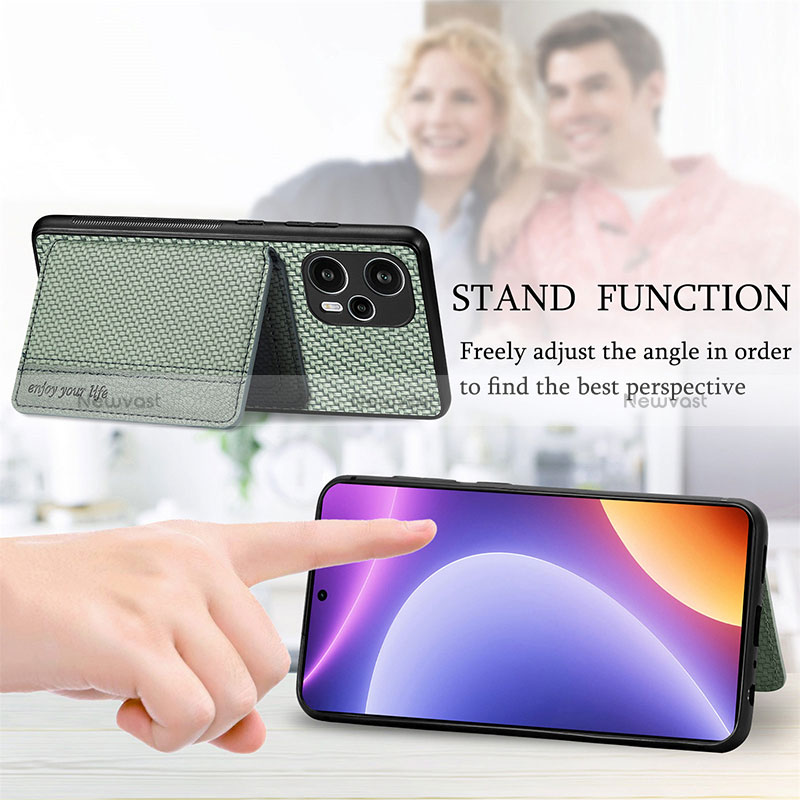 Ultra-thin Silicone Gel Soft Case Cover with Magnetic S01D for Xiaomi Poco F5 5G