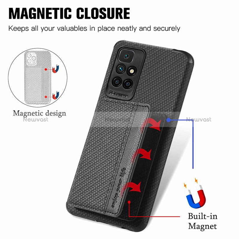 Ultra-thin Silicone Gel Soft Case Cover with Magnetic S01D for Xiaomi Redmi 10 (2022)