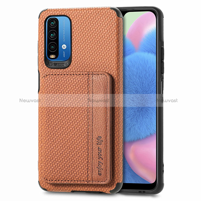 Ultra-thin Silicone Gel Soft Case Cover with Magnetic S01D for Xiaomi Redmi 9T 4G