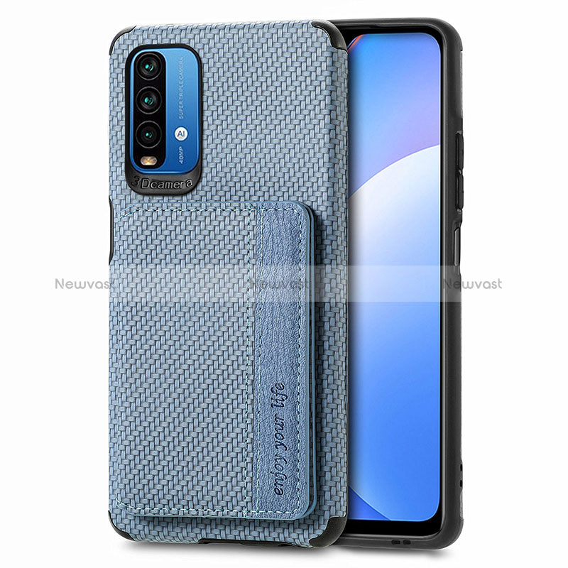 Ultra-thin Silicone Gel Soft Case Cover with Magnetic S01D for Xiaomi Redmi 9T 4G