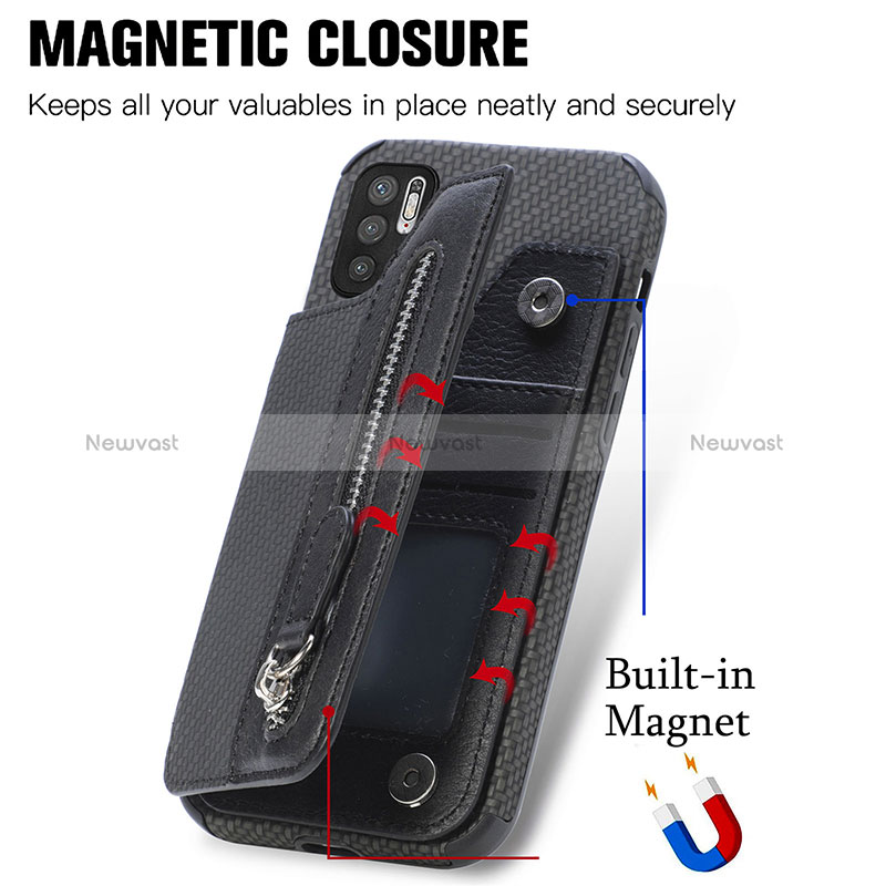 Ultra-thin Silicone Gel Soft Case Cover with Magnetic S01D for Xiaomi Redmi Note 10 5G