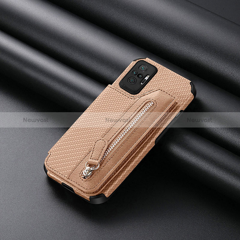 Ultra-thin Silicone Gel Soft Case Cover with Magnetic S01D for Xiaomi Redmi Note 10 Pro 4G