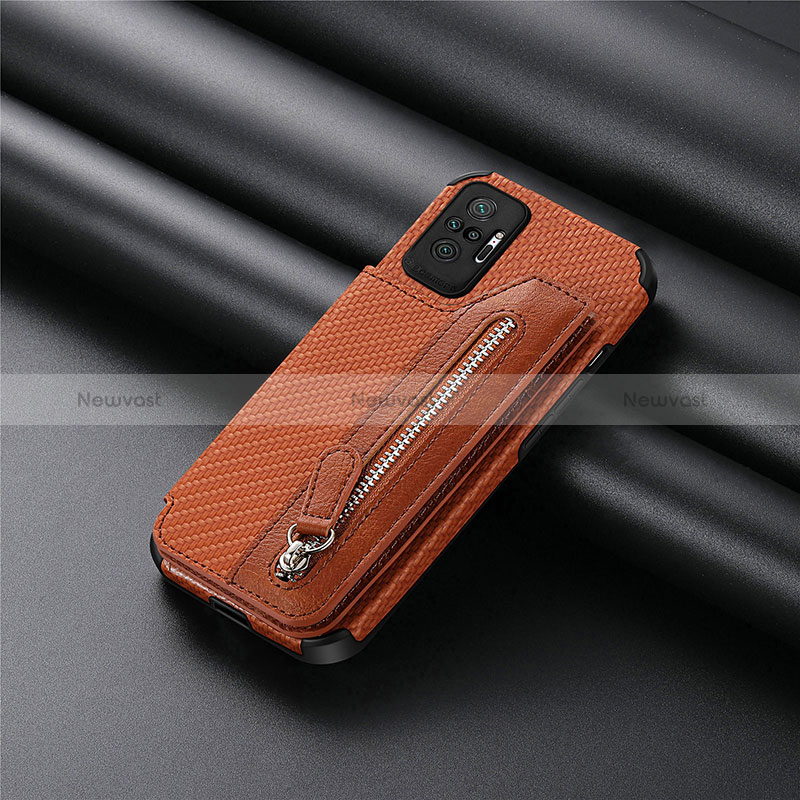 Ultra-thin Silicone Gel Soft Case Cover with Magnetic S01D for Xiaomi Redmi Note 10 Pro 4G