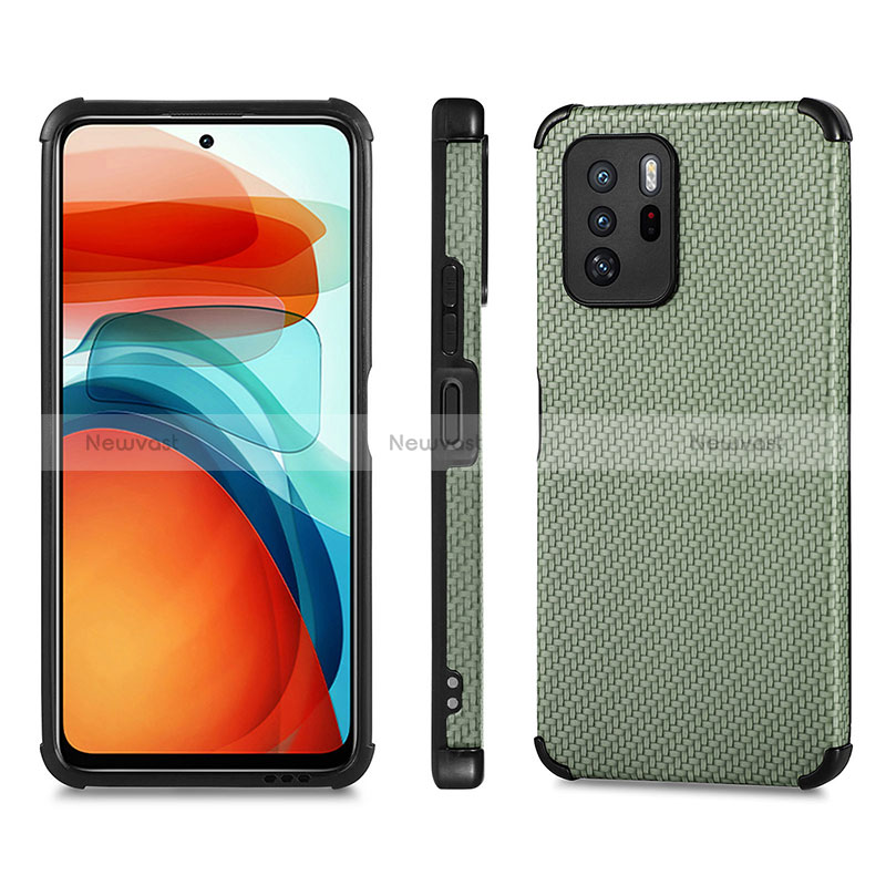 Ultra-thin Silicone Gel Soft Case Cover with Magnetic S01D for Xiaomi Redmi Note 10 Pro 5G