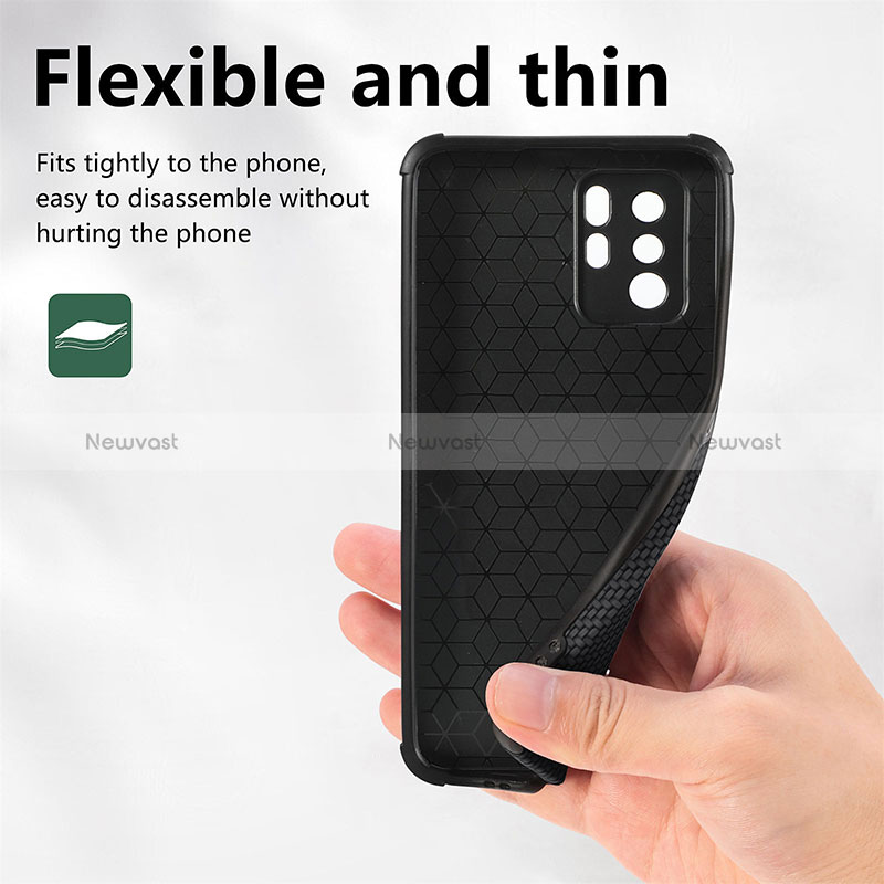 Ultra-thin Silicone Gel Soft Case Cover with Magnetic S01D for Xiaomi Redmi Note 10 Pro 5G