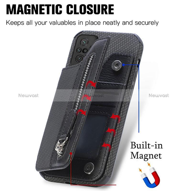 Ultra-thin Silicone Gel Soft Case Cover with Magnetic S01D for Xiaomi Redmi Note 10 Pro Max
