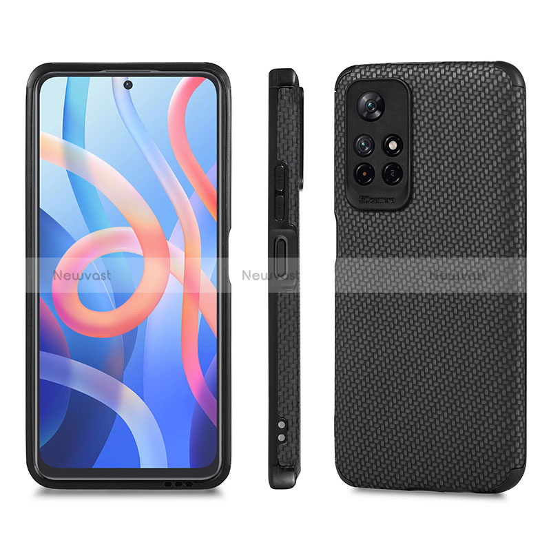 Ultra-thin Silicone Gel Soft Case Cover with Magnetic S01D for Xiaomi Redmi Note 11 5G