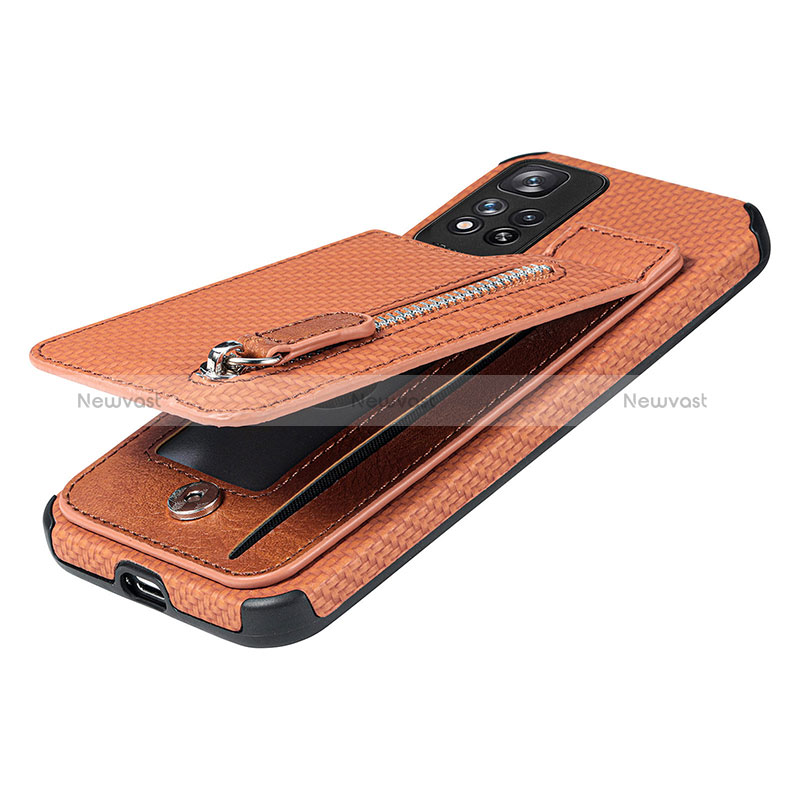 Ultra-thin Silicone Gel Soft Case Cover with Magnetic S01D for Xiaomi Redmi Note 11 Pro+ Plus 5G