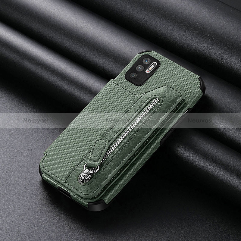 Ultra-thin Silicone Gel Soft Case Cover with Magnetic S01D for Xiaomi Redmi Note 11 SE 5G Green