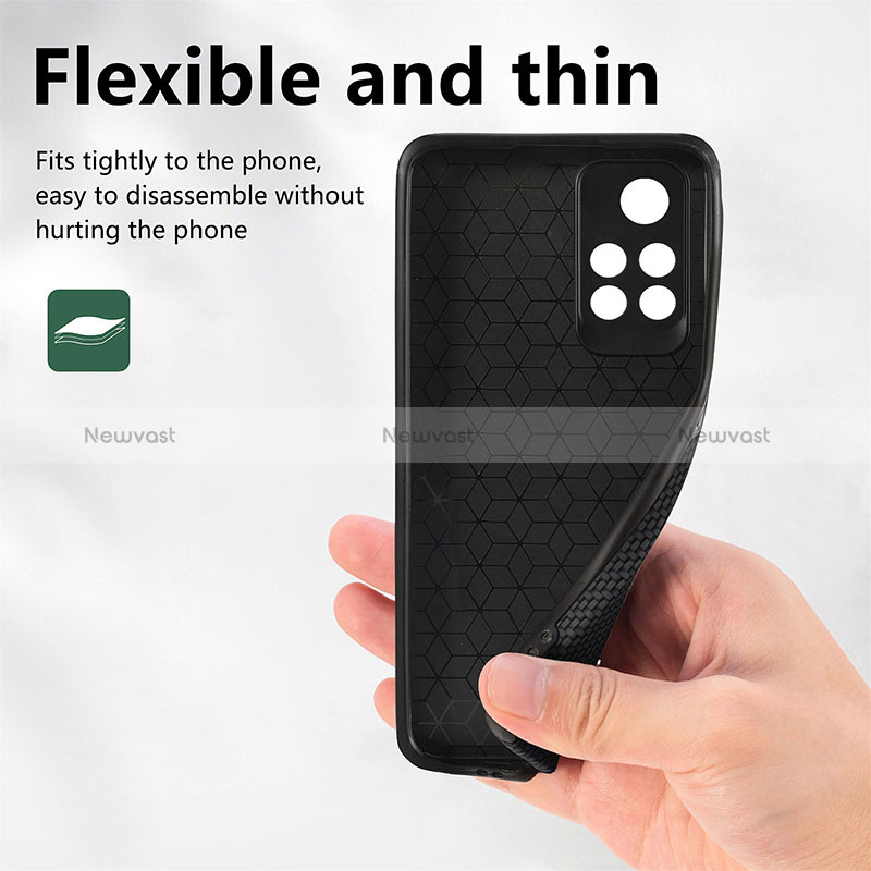 Ultra-thin Silicone Gel Soft Case Cover with Magnetic S01D for Xiaomi Redmi Note 11T 5G