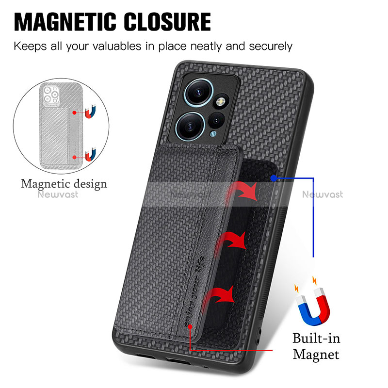 Ultra-thin Silicone Gel Soft Case Cover with Magnetic S01D for Xiaomi Redmi Note 12 4G