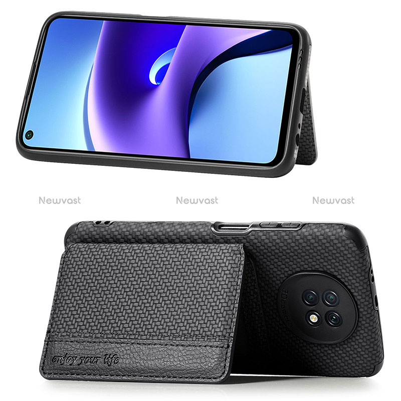 Ultra-thin Silicone Gel Soft Case Cover with Magnetic S01D for Xiaomi Redmi Note 9 5G