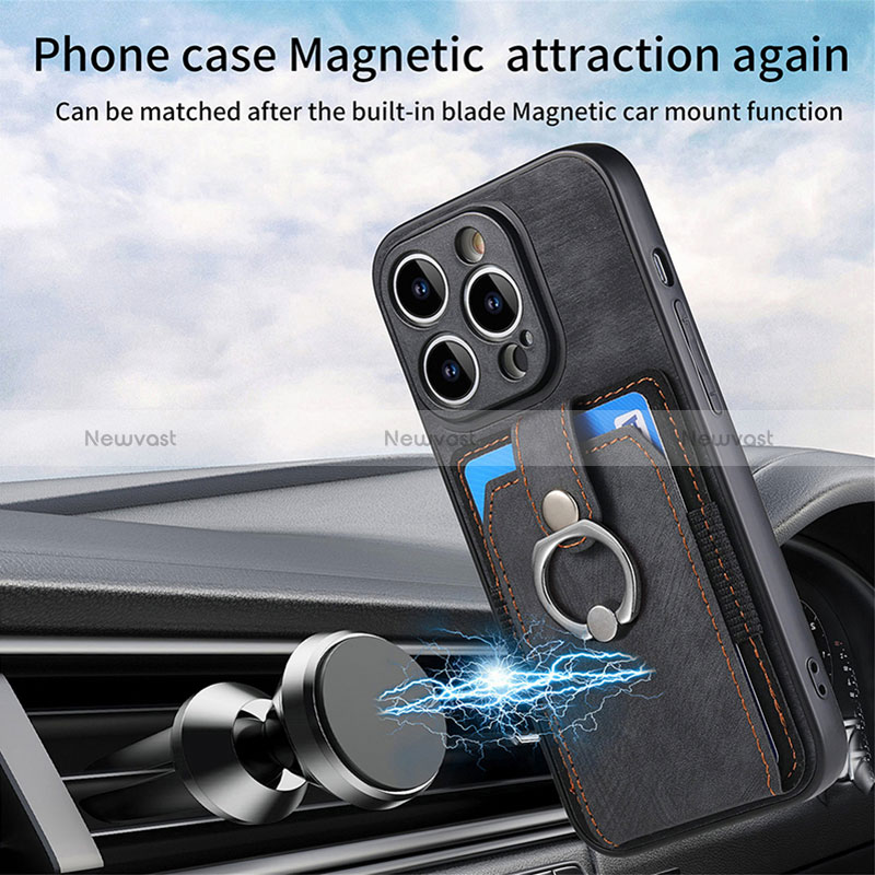 Ultra-thin Silicone Gel Soft Case Cover with Magnetic S02D for Apple iPhone 13 Pro Max
