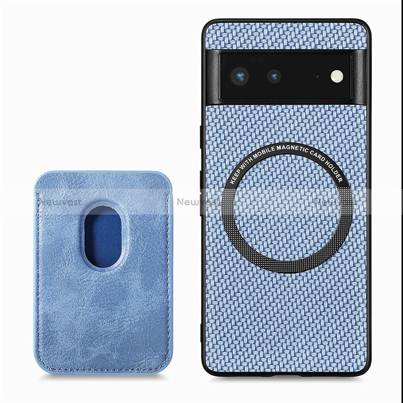 Ultra-thin Silicone Gel Soft Case Cover with Magnetic S02D for Google Pixel 6 5G