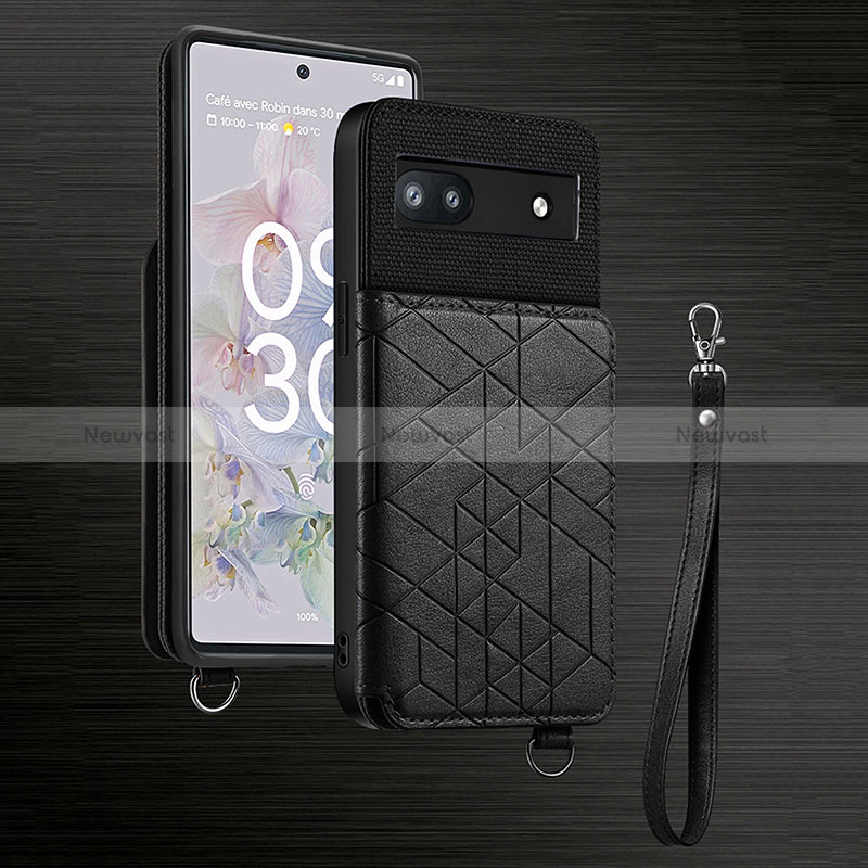 Ultra-thin Silicone Gel Soft Case Cover with Magnetic S02D for Google Pixel 6a 5G