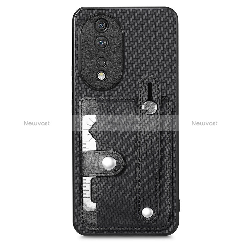 Ultra-thin Silicone Gel Soft Case Cover with Magnetic S02D for Huawei Honor 80 5G