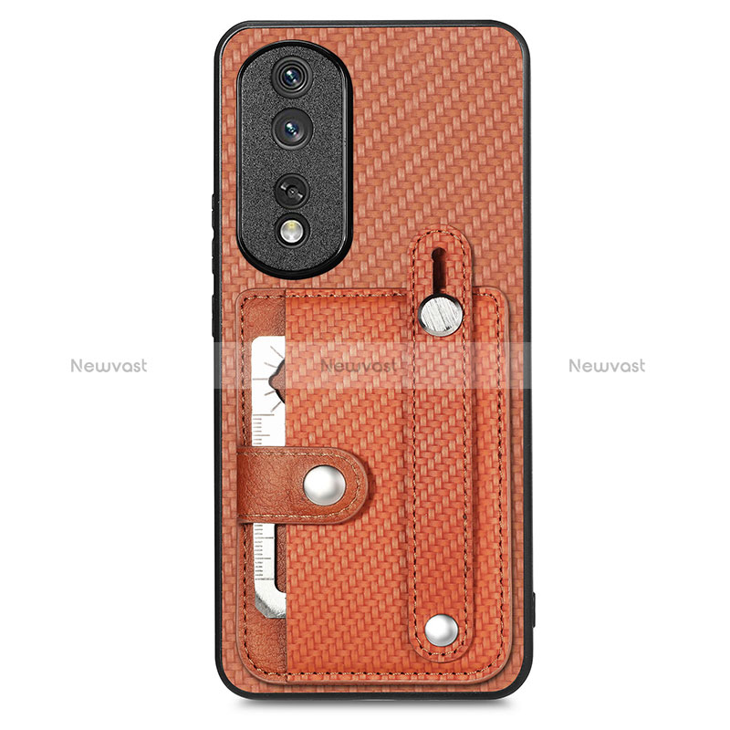 Ultra-thin Silicone Gel Soft Case Cover with Magnetic S02D for Huawei Honor 80 Pro 5G