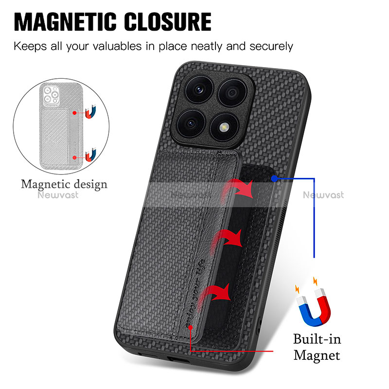 Ultra-thin Silicone Gel Soft Case Cover with Magnetic S02D for Huawei Honor X8a 4G