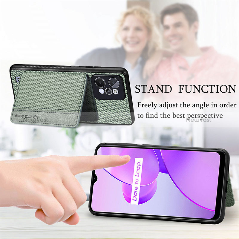 Ultra-thin Silicone Gel Soft Case Cover with Magnetic S02D for Realme C31