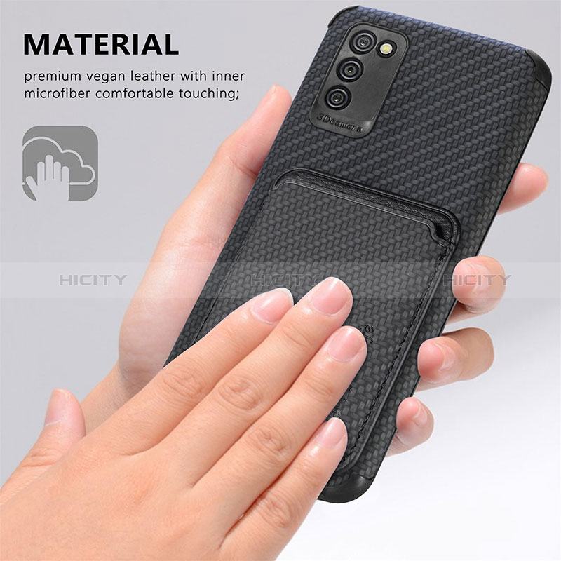 Ultra-thin Silicone Gel Soft Case Cover with Magnetic S02D for Samsung Galaxy A03s