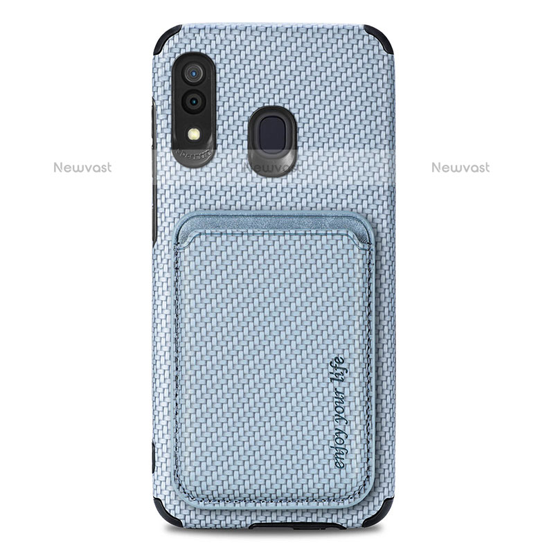 Ultra-thin Silicone Gel Soft Case Cover with Magnetic S02D for Samsung Galaxy A20