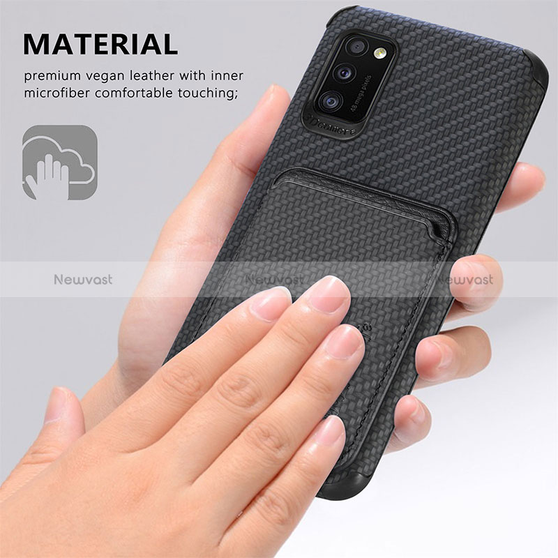 Ultra-thin Silicone Gel Soft Case Cover with Magnetic S02D for Samsung Galaxy A41