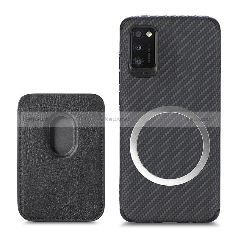 Ultra-thin Silicone Gel Soft Case Cover with Magnetic S02D for Samsung Galaxy A41