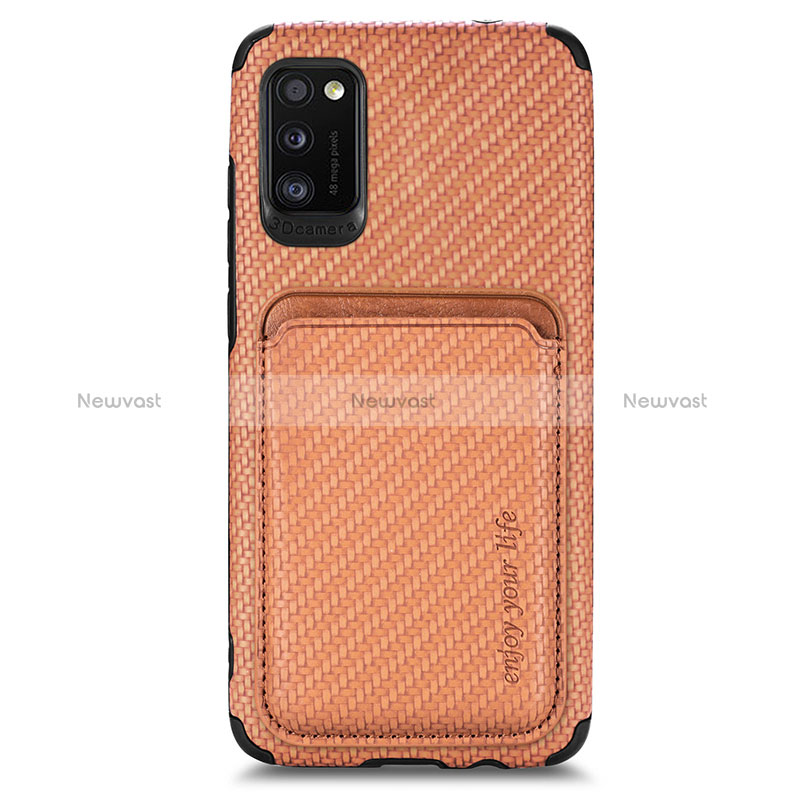 Ultra-thin Silicone Gel Soft Case Cover with Magnetic S02D for Samsung Galaxy A41