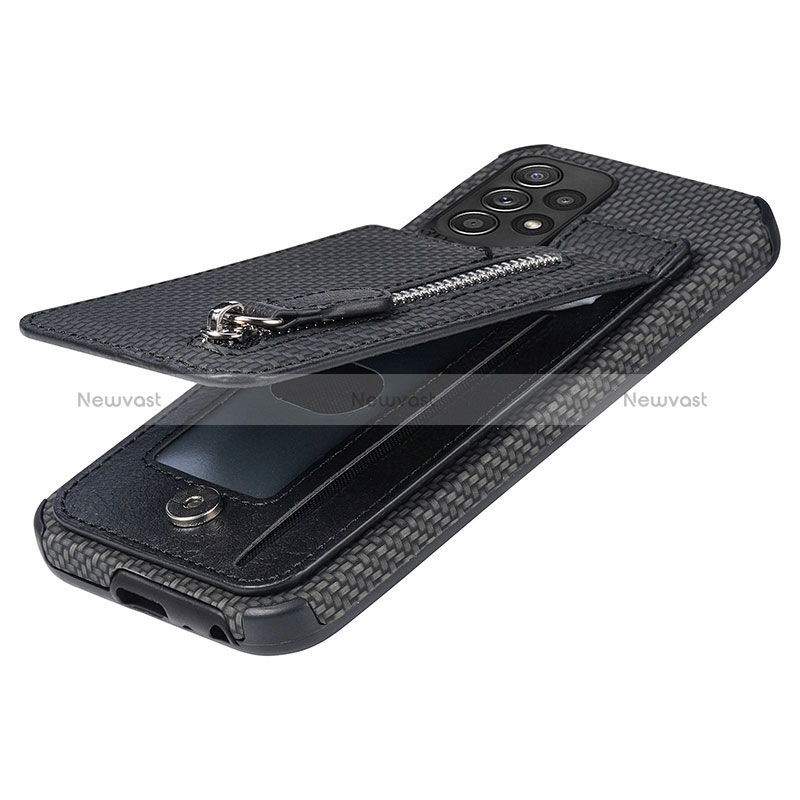 Ultra-thin Silicone Gel Soft Case Cover with Magnetic S02D for Samsung Galaxy A52 4G