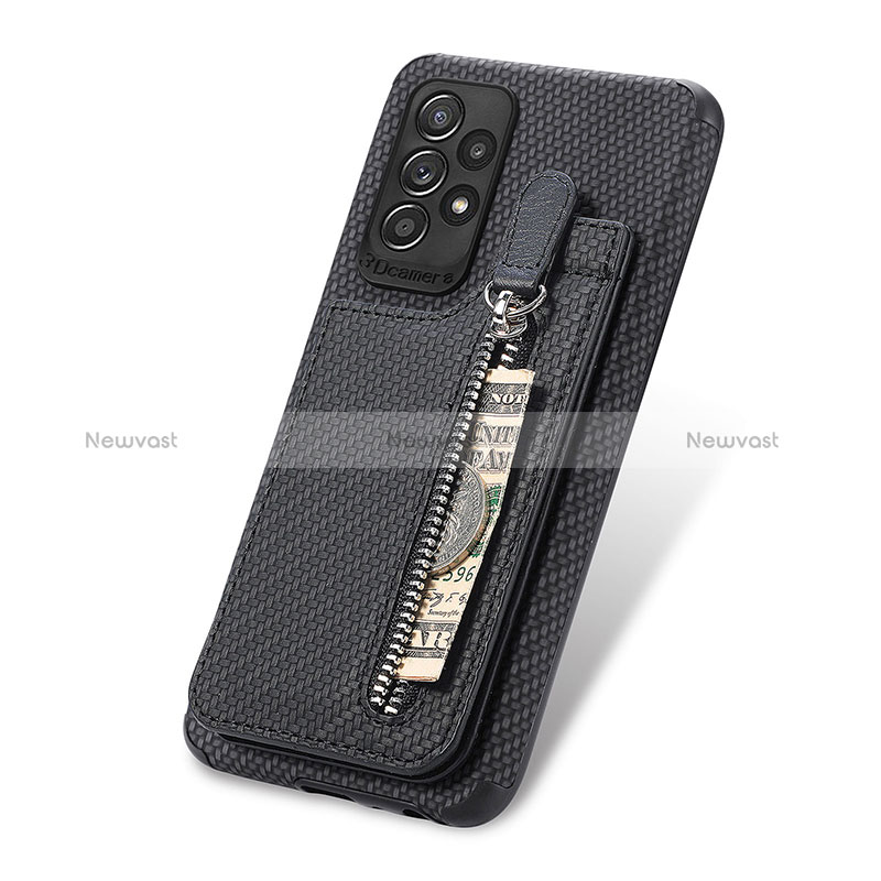 Ultra-thin Silicone Gel Soft Case Cover with Magnetic S02D for Samsung Galaxy A52 4G