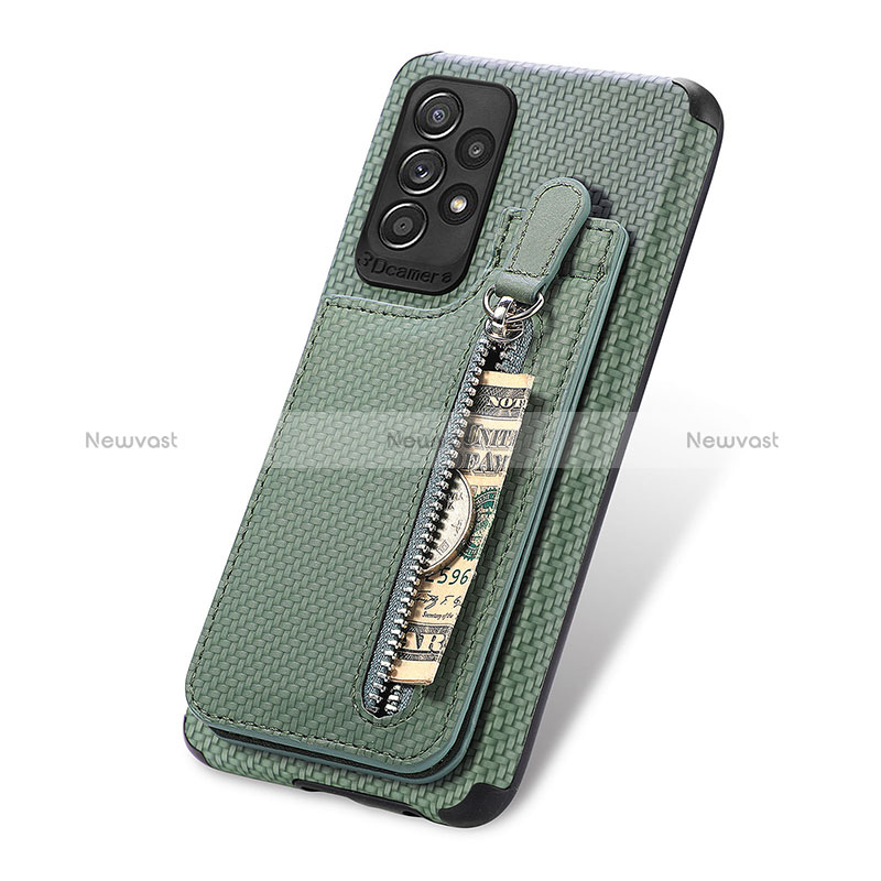 Ultra-thin Silicone Gel Soft Case Cover with Magnetic S02D for Samsung Galaxy A52 4G