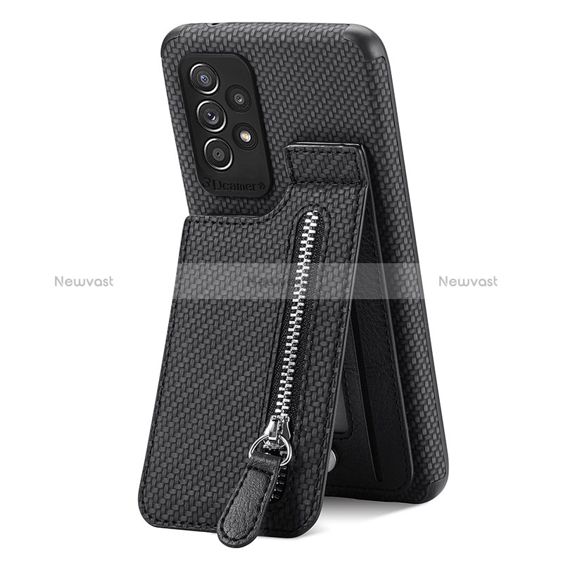 Ultra-thin Silicone Gel Soft Case Cover with Magnetic S02D for Samsung Galaxy A52 4G