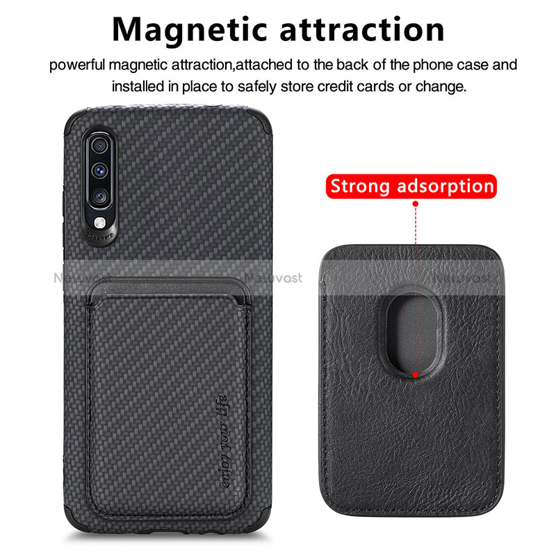 Ultra-thin Silicone Gel Soft Case Cover with Magnetic S02D for Samsung Galaxy A70